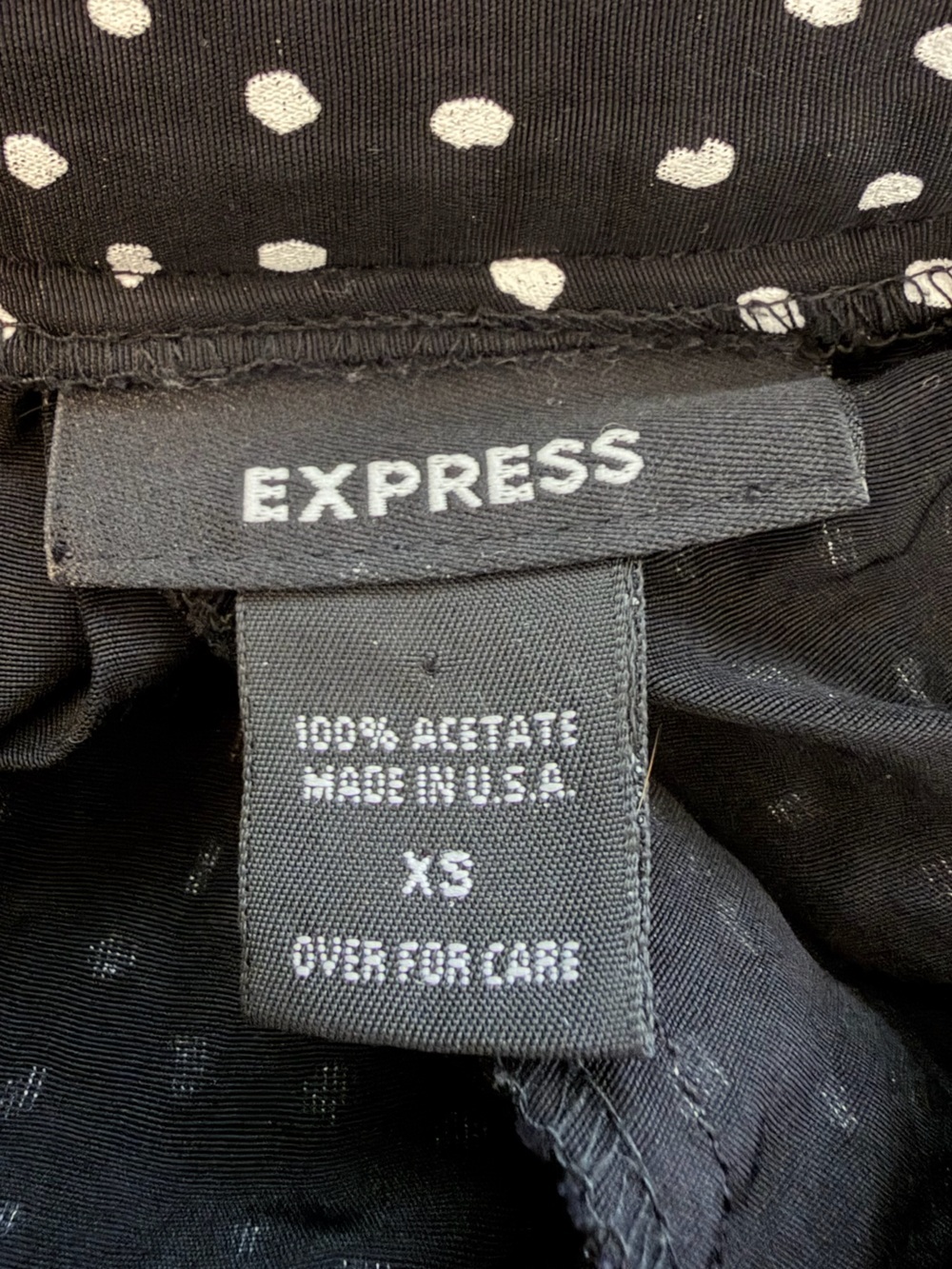 Express Black & White Polka Dot Wide Leg Pants | Size XS - Picture 6 of 6
